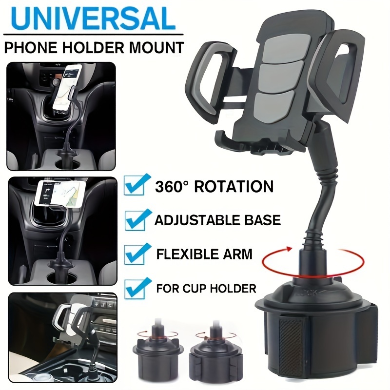 

New Adjustable Car Water Cup Phone Holder Stand Universal For Universal 360° Adjustable Car Mount Cup Holder Cradle For Mobile Cell Phones