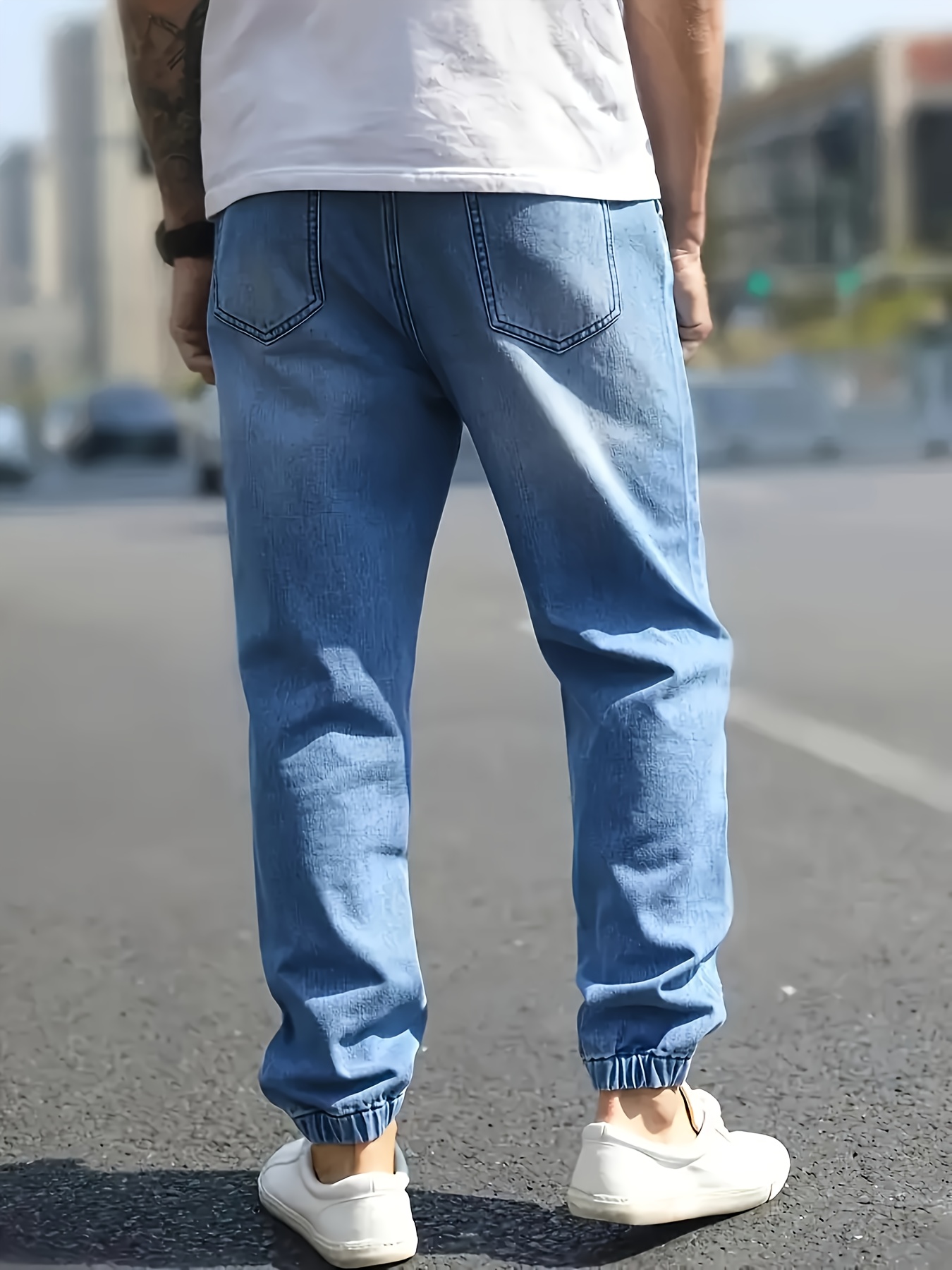  Pantalones de mezclilla holgados para hombre