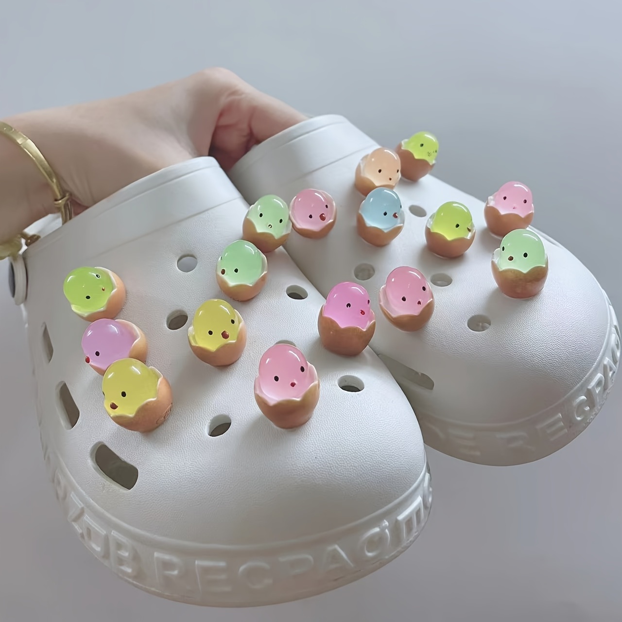 Cute Cartoon Hole Shoes Charm Croc Shoe Charm Decorative Clog Shoe