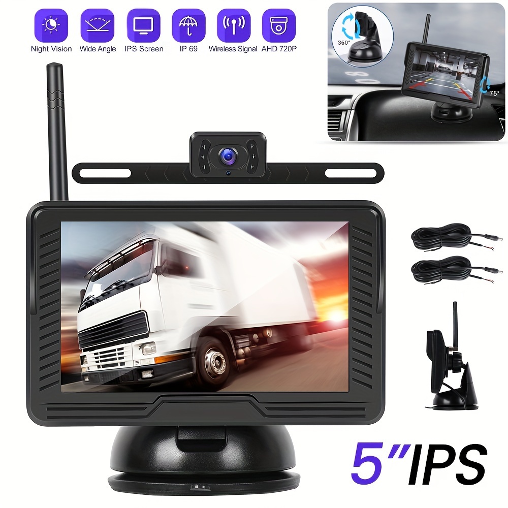 Wireless Car Backup Camera Easy Installation, Rear View Monitor With Night  Vision Camera Kit For Car Pickup Truck Minivan - Temu