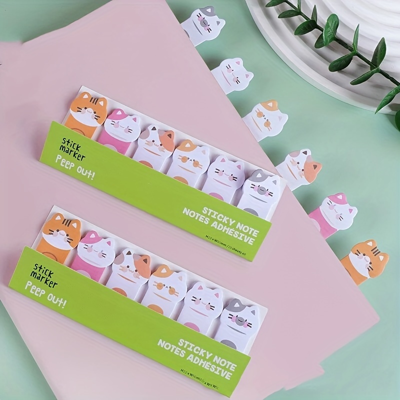 Sticky Notes Cartoon Mini Cat Paw Index Tabs Self stick Memo - Temu