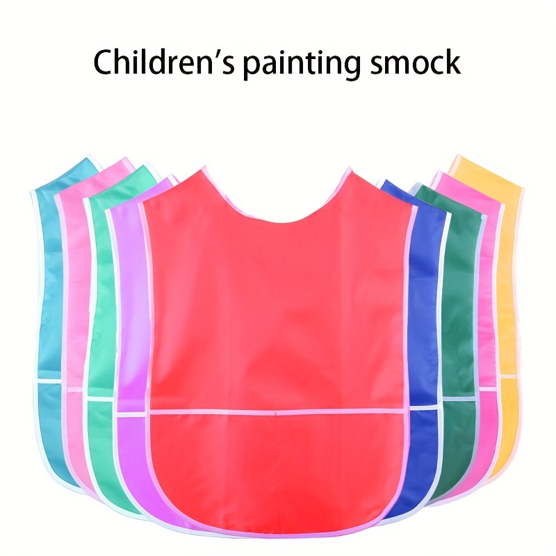 Winomo Children Painting Apron Kids Waterproof Paint Pinafore Art Craft Apron Smock for DIY Painting Drawing (Blue), Size: 48