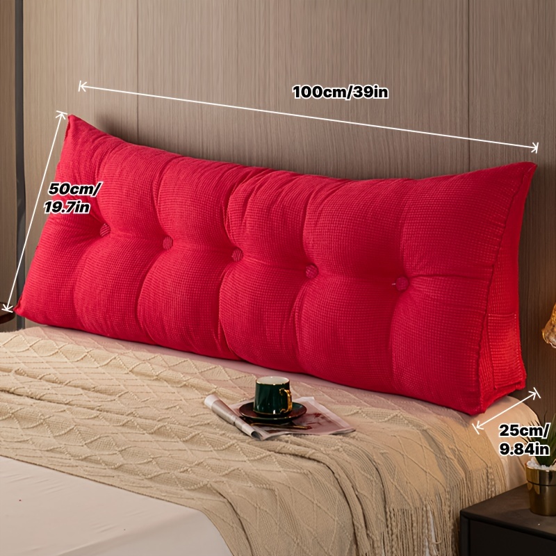 Super Soft Home Bedroom Triangle Bedside Filling Cushion Removable