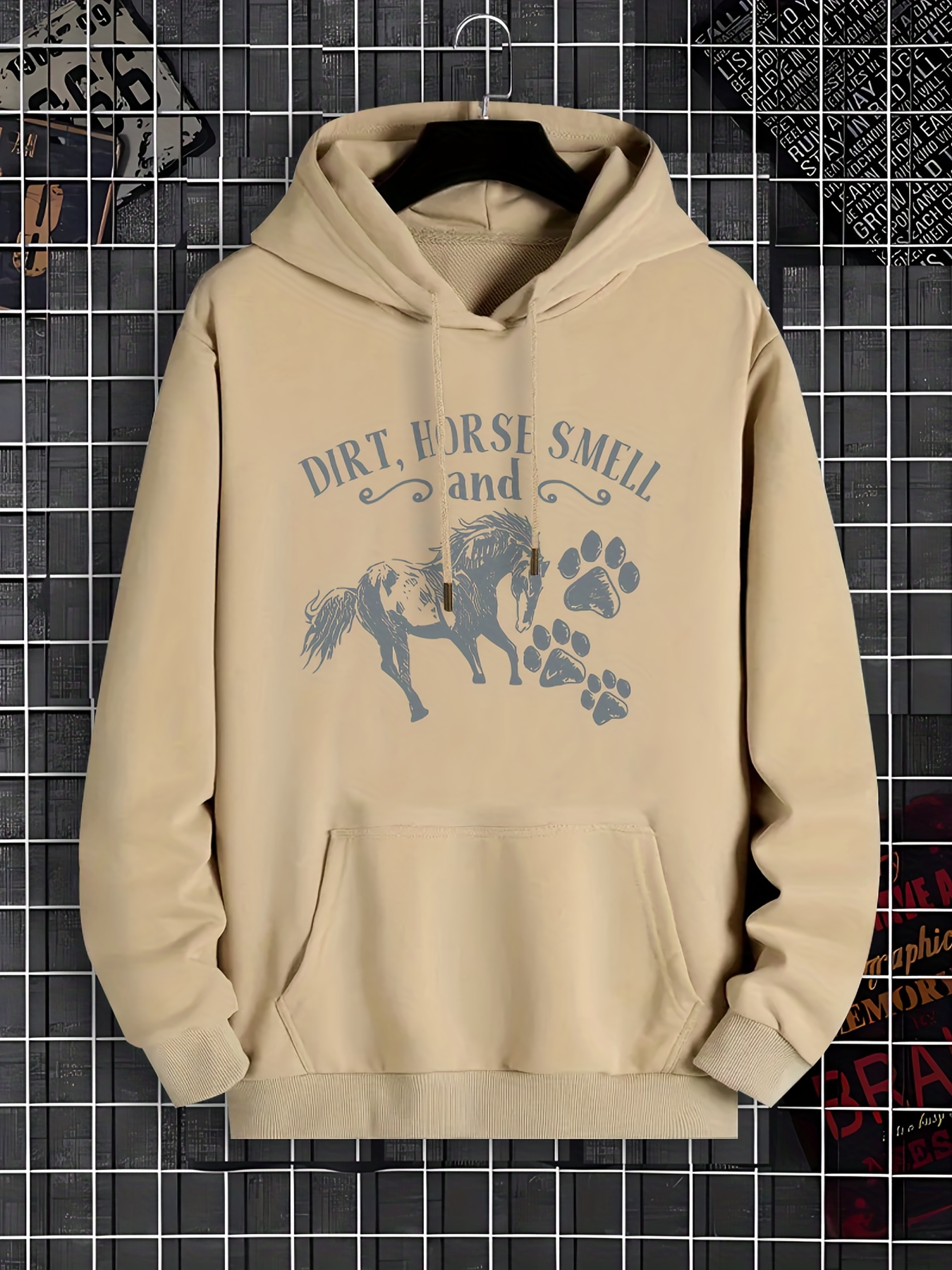 Horse Print Hoodie Cool Hoodies For Men Men's Casual - Temu