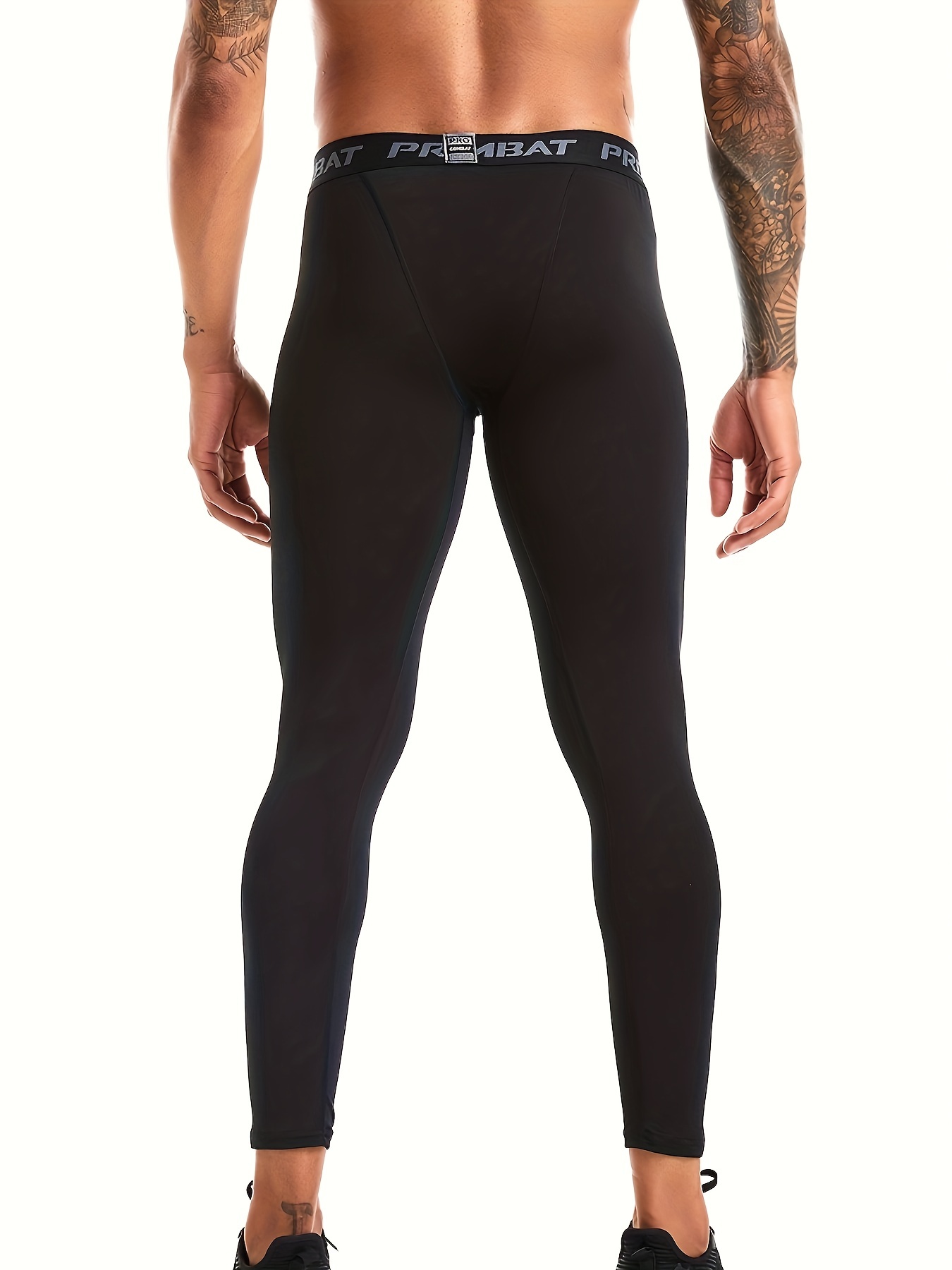 Mens Gym Sports Slim Fit Jogging Trousers Compression Base Layer Skin Tight  Leggings