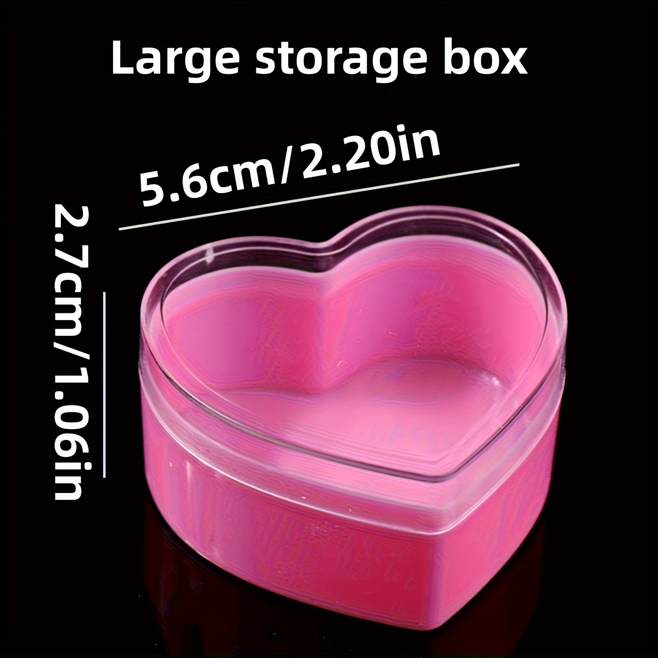 Caja De Almacenamiento De Contenedores De Plástico Con Tapa Rosa