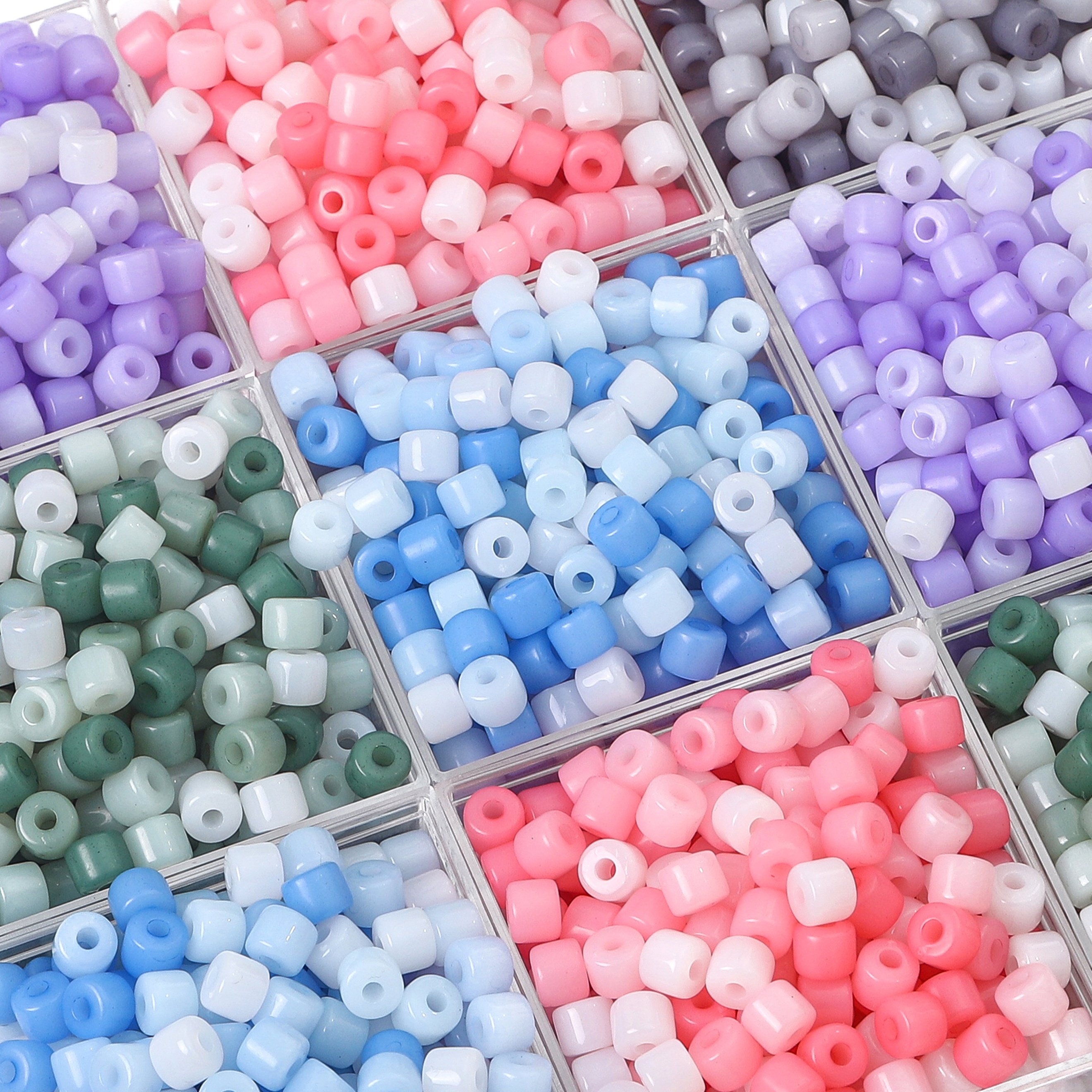 700pc Pastel Colors Plastic Pony Beads