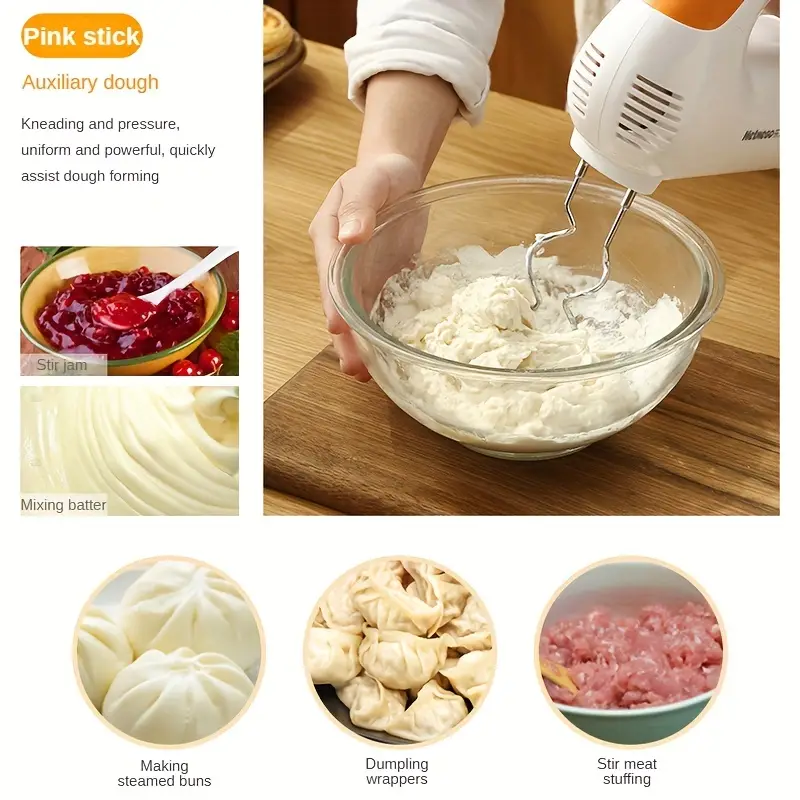 Electric Mixer Kitchen Handheld Mixer Cake Custard Food - Temu