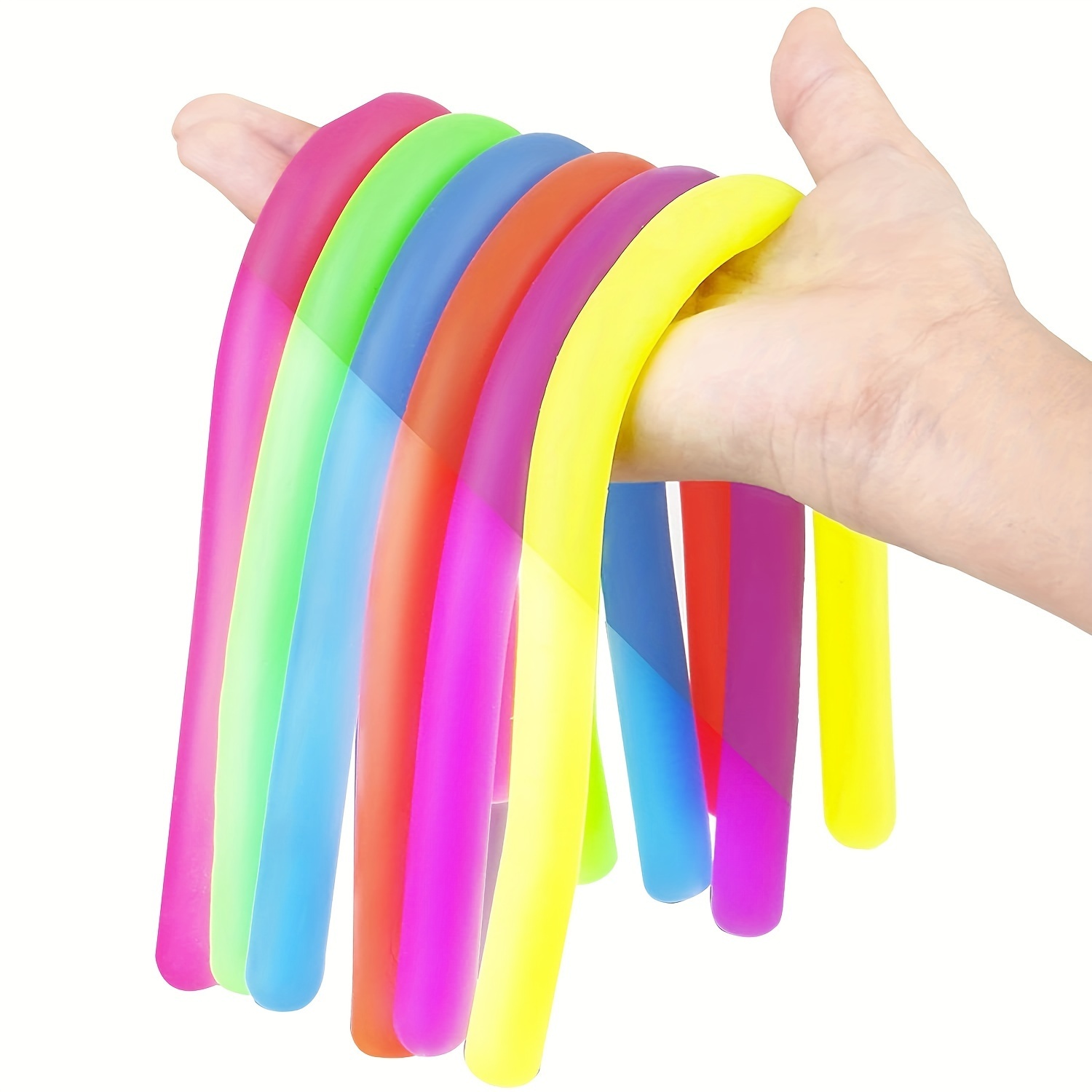 Stretchy String Fidget Toy Bracelets for Kids, 12 Pack Squeeze Noodles Toy  for Girls Boys, Stretchy Strings Anti Anxiety Sensory Toys Stress Relief