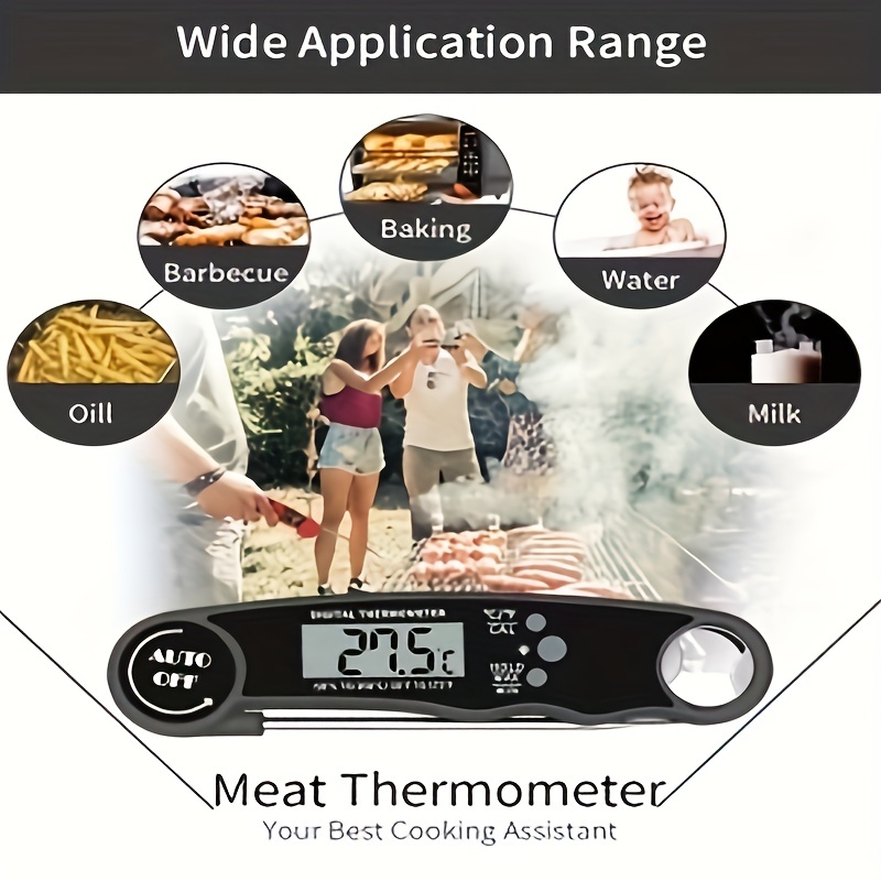 Digital Meat Thermometer, Foldable Waterproof Food Thermometer, Magnetic  Kitchen Thermometer, For Cooking, Baking, Grilling, And More, Kitchen  Gadgets, Kitchen Stuff, Kitchen Accessories, Home Kitchen Items - Temu