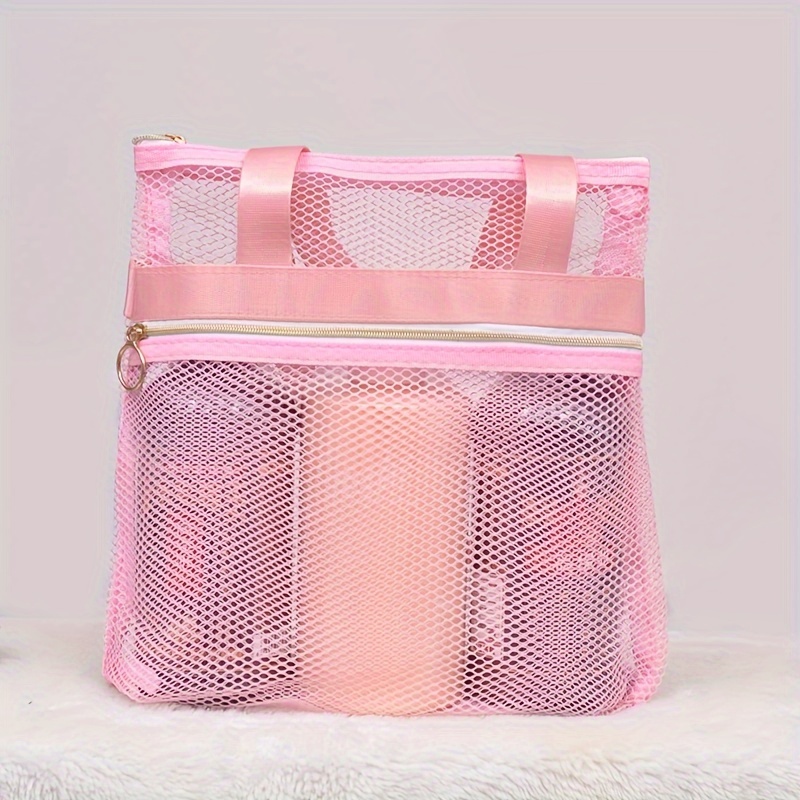 Mesh Shower Caddy Pink/White -PHE-345