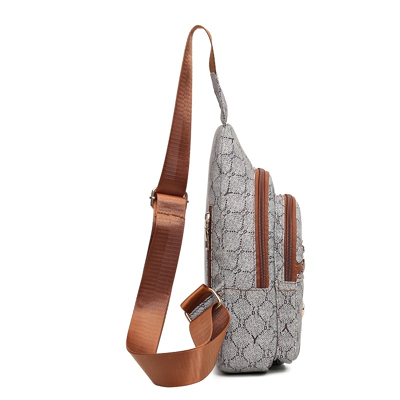 Vintage Geometric Print Chest Bag, Cute Bear Pattern Crossbody Bag, Women's  Casual Sling Bag & Purse - Temu