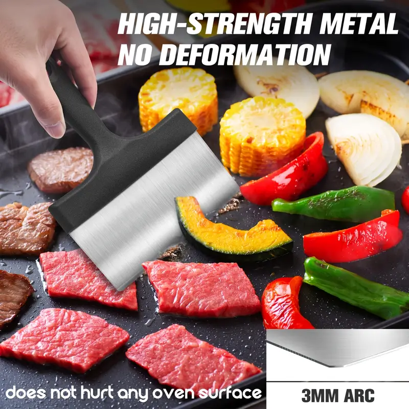 Heavy Duty Grill Scraper Stainless Steel Griddle Scraper - Temu