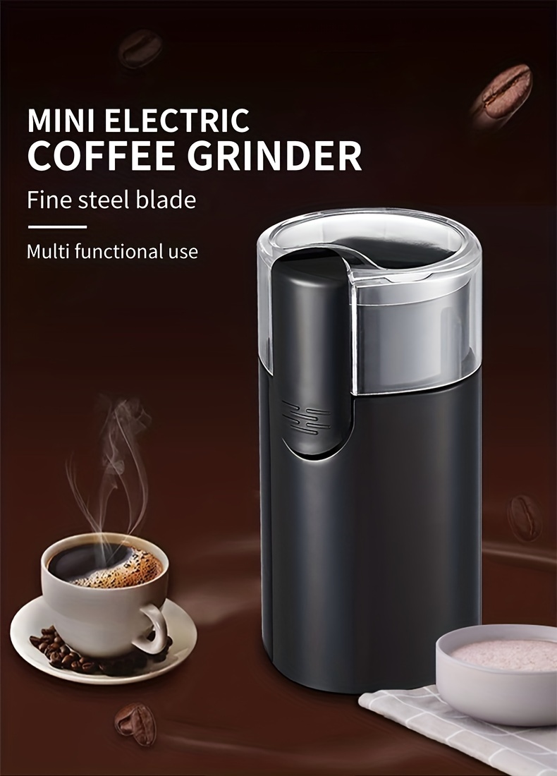 Q cg001 Electric Coffee Bean Powder Grinder Small Household - Temu