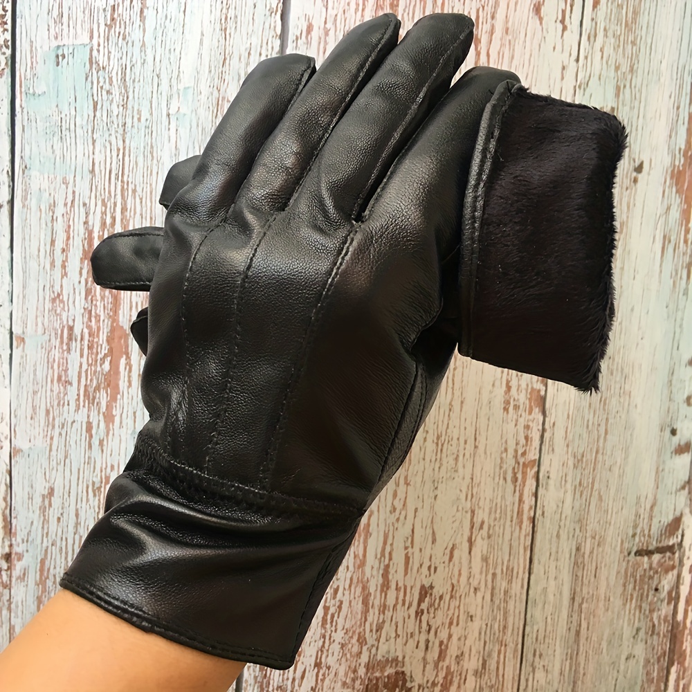 Comfy Leather Fingerless Gloves Men Perfect Outdoor Sports - Temu