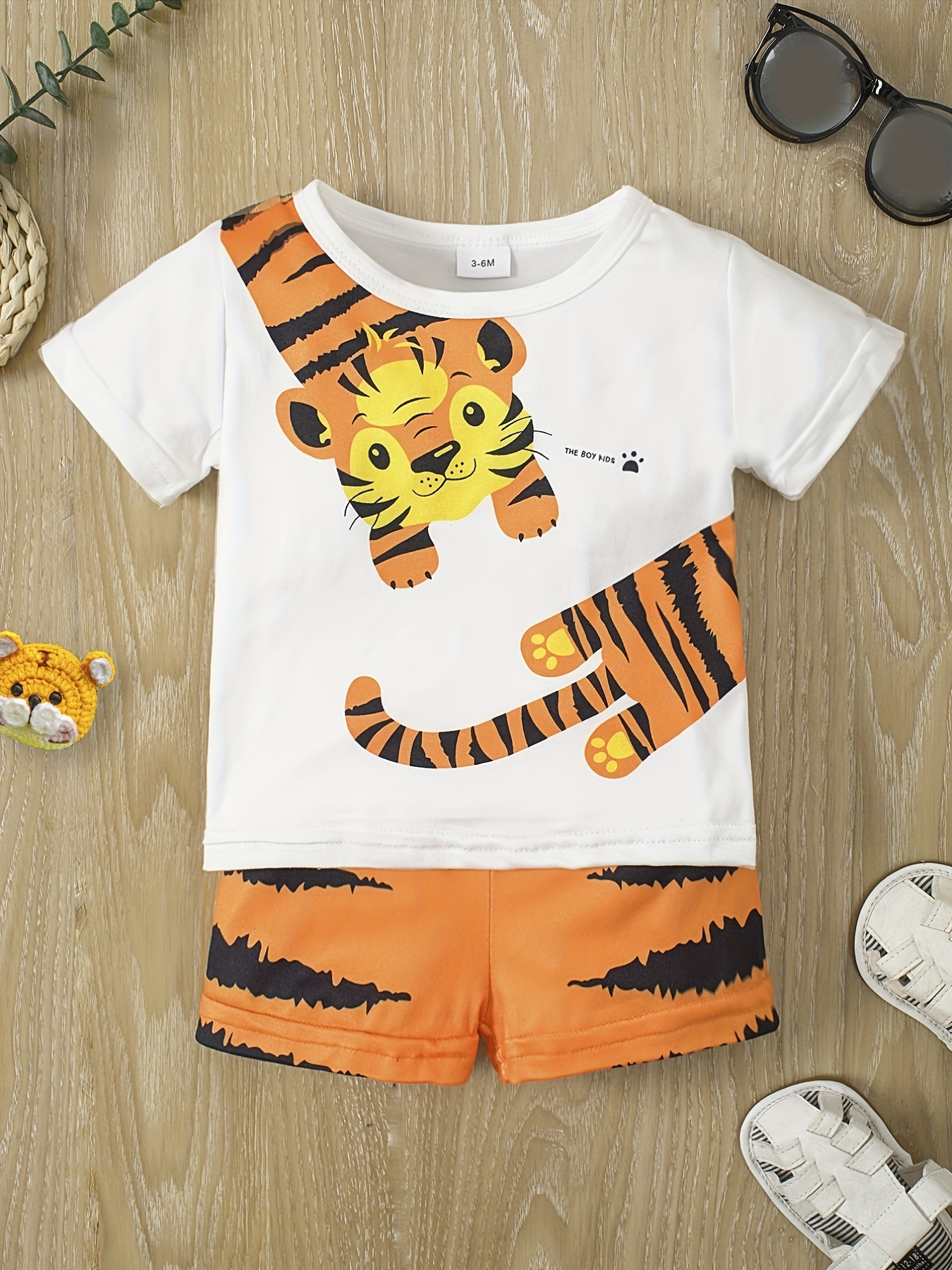 Pantalones cortos tipo pijama con estampado de tigre - OBSOLETES DO NOT  TOUCH 1ABE8W