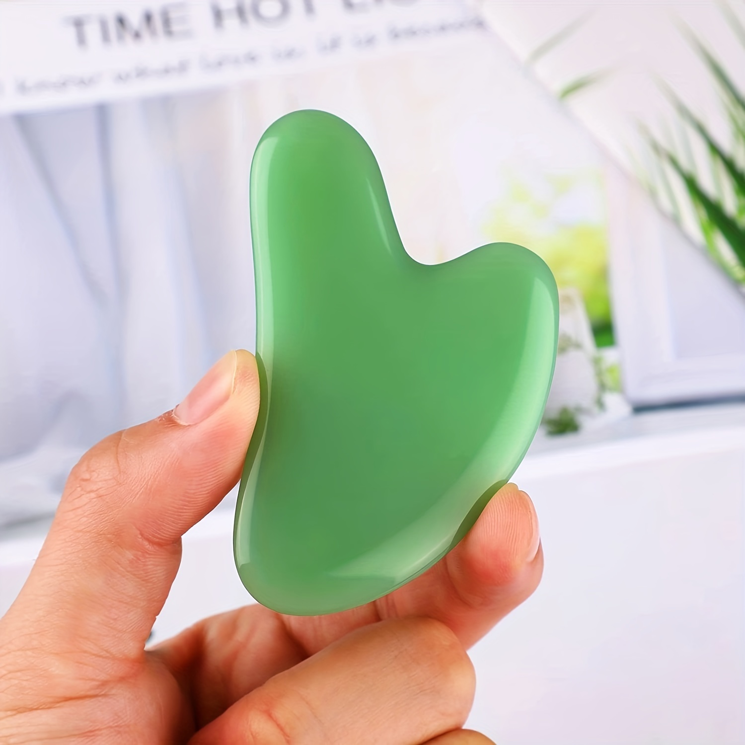 Blue Dongling Natural Jade Facial Scraping Heart-shaped Scraping Blades  Multi-shaped Scraping Boards Wholesale Beauty Tools