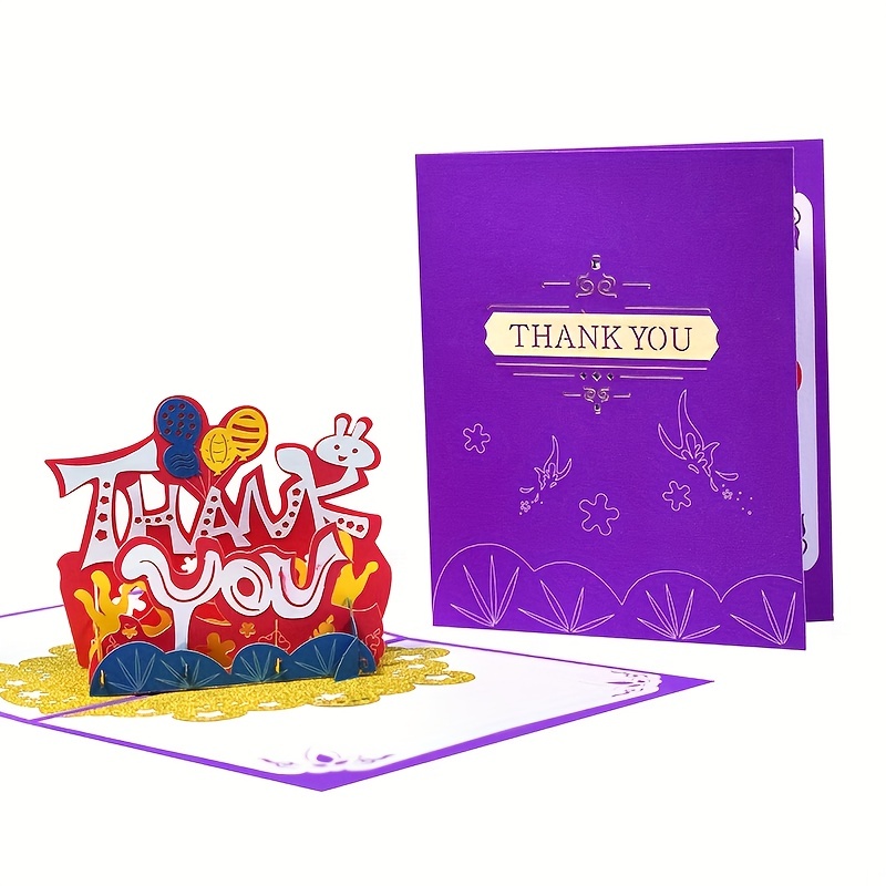 Thank You Greeting Cards, Pop Up Thank You Cards