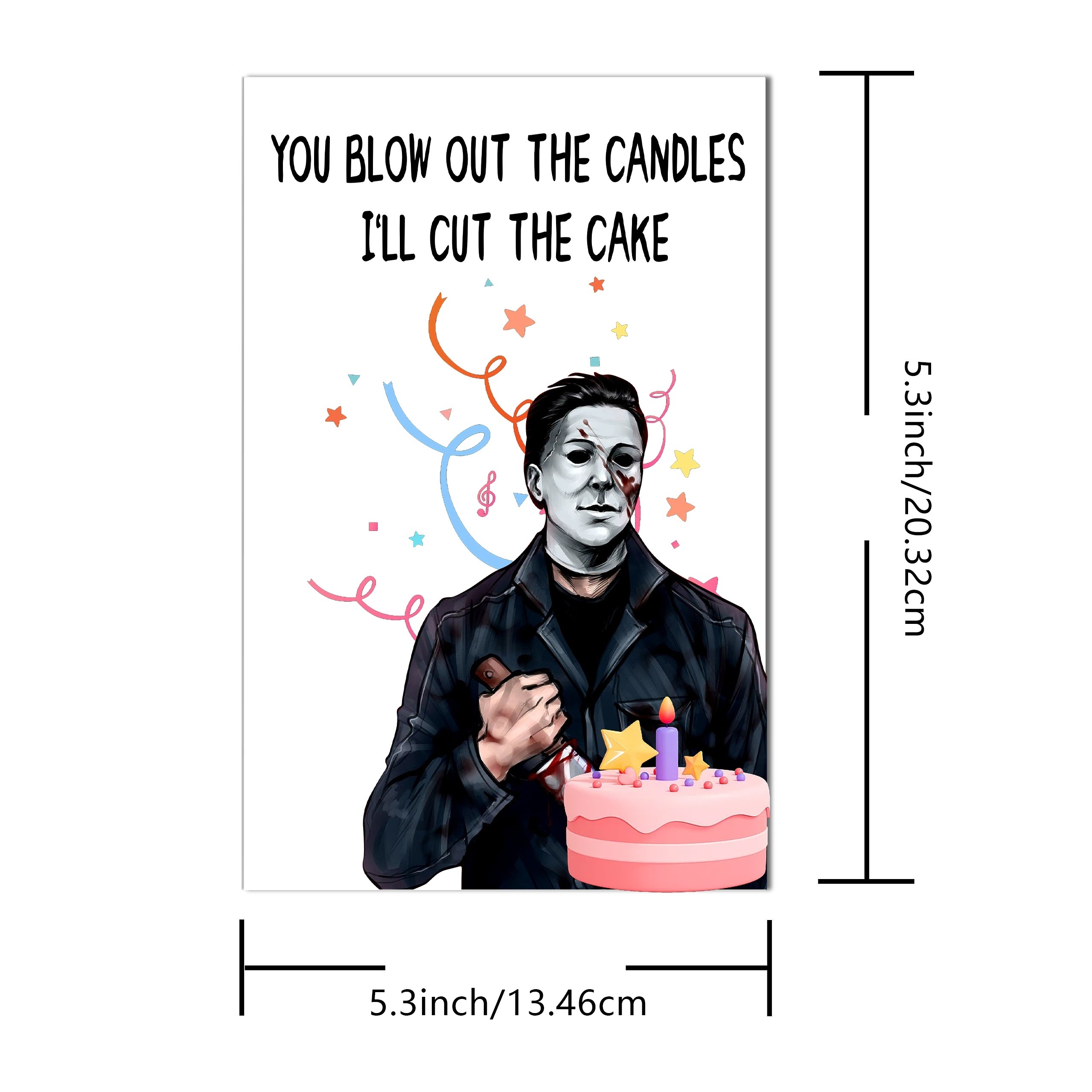 Funny Birthday Greeting Card With Envelope, Naughty Birthday Card Gift For  Him Her, Horror Movies Killer Bday Greeting Card, You Blow Out The Candle