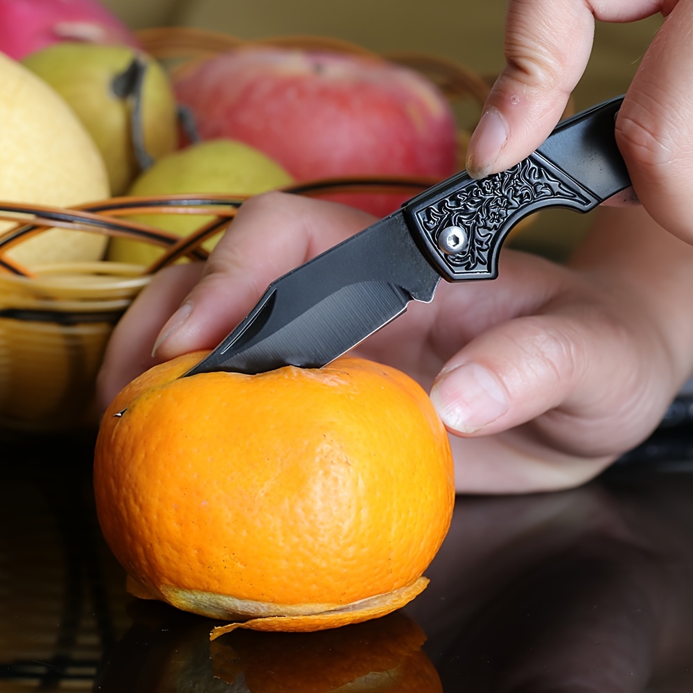 1pc Mongolian Kitchen Knife, Kitchen Fruit Knife, Household Peeling Knife,  Melon Fruit Knife, Outdoor BBQ Eating Meat Knife, Handle Meat Knife, Multi