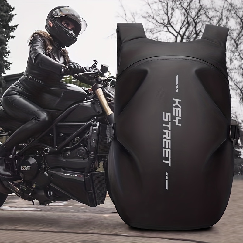 Casque de moto Sac de rangement Grande Capacité Portable Sac à dos à cordon  de serrage Moto Full Half Casque Poches de protection imperméable à l'eau