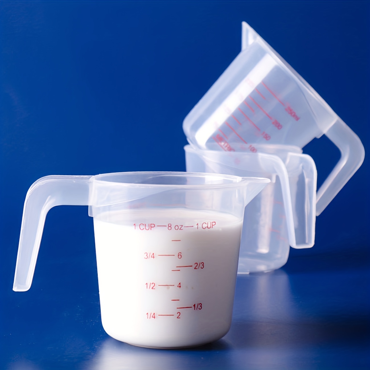 3 Pieces Angled Measuring Cups Plastic Liquid Measuring Cup Small Slan —  CHIMIYA