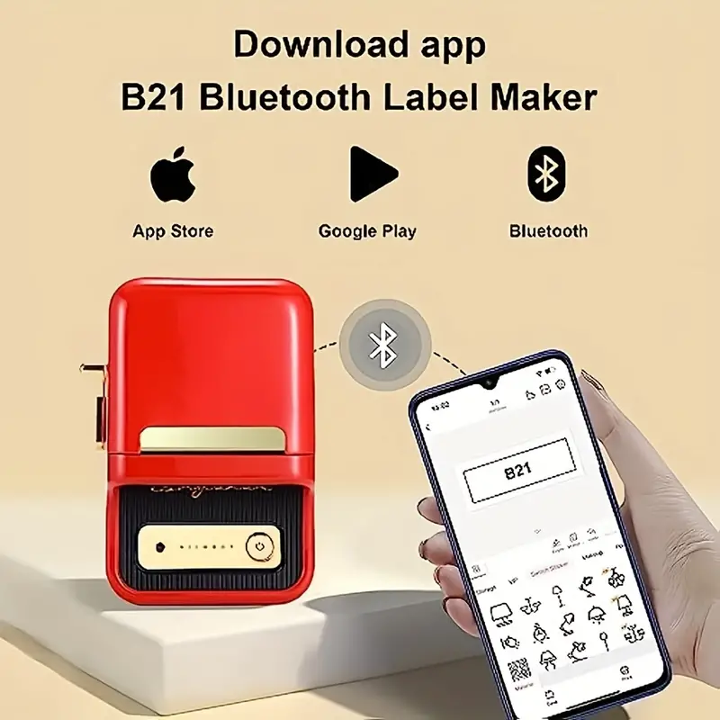 With Niimbot B21 Label Maker Wireless Bt Portable Thermal - Temu