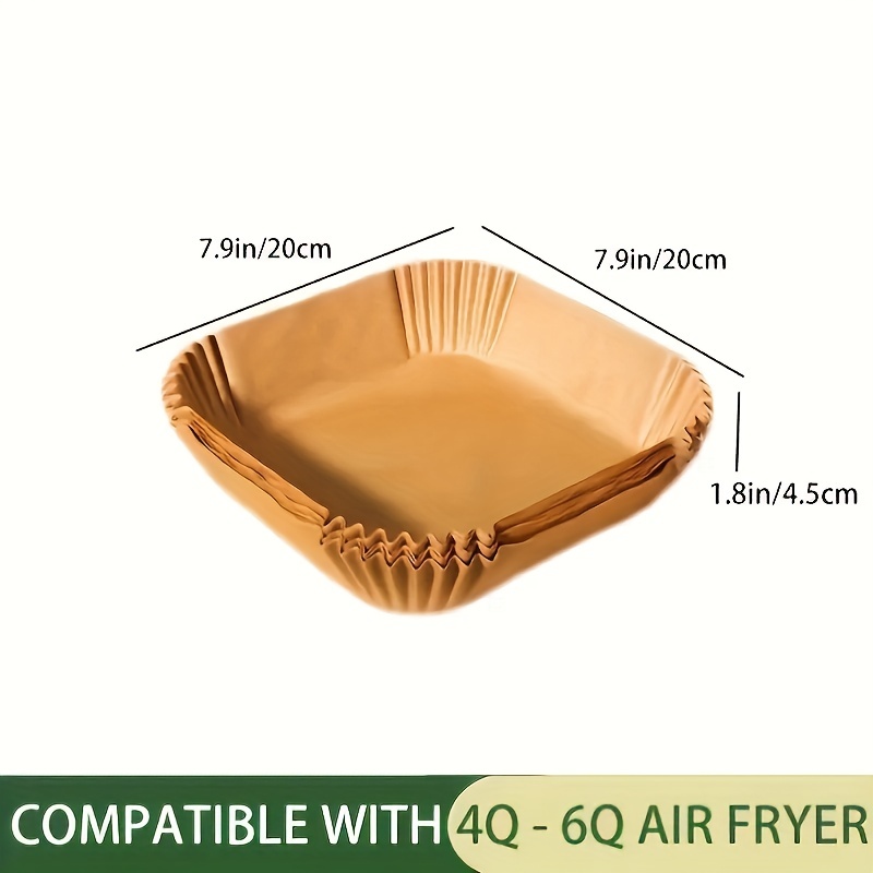 50/100pcs, Disposable Air Fryer Liners, (6.3''/7.87''), Paper Air Fryer  Liner Pots, Paper Basket Bowls, Baking Trays, Air Fryer Disposable Paper  Liner