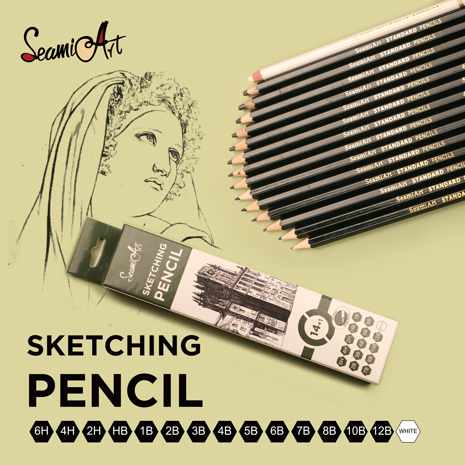 1 Sketching Pencil Set Drawing Pencils And Sketch - Temu