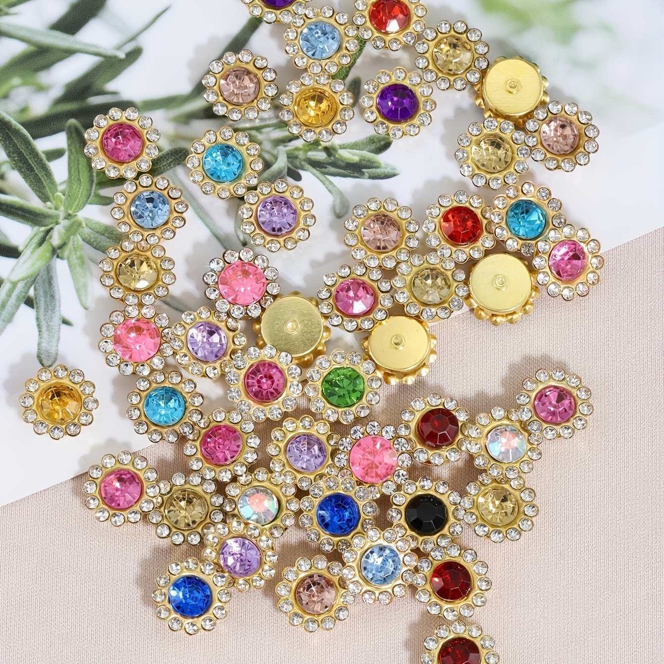 Rhinestone Bezel Patch Flat Back Sew Beads Crystal Cabochons - Temu Mexico