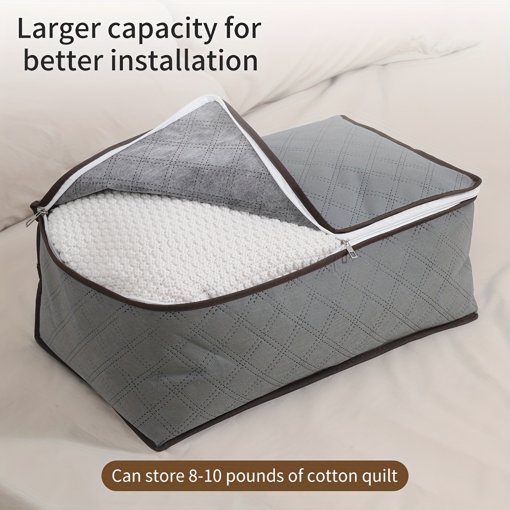 Durable Zipper Packaging Bag Large Capacity Dust Proof Square Storage Bag