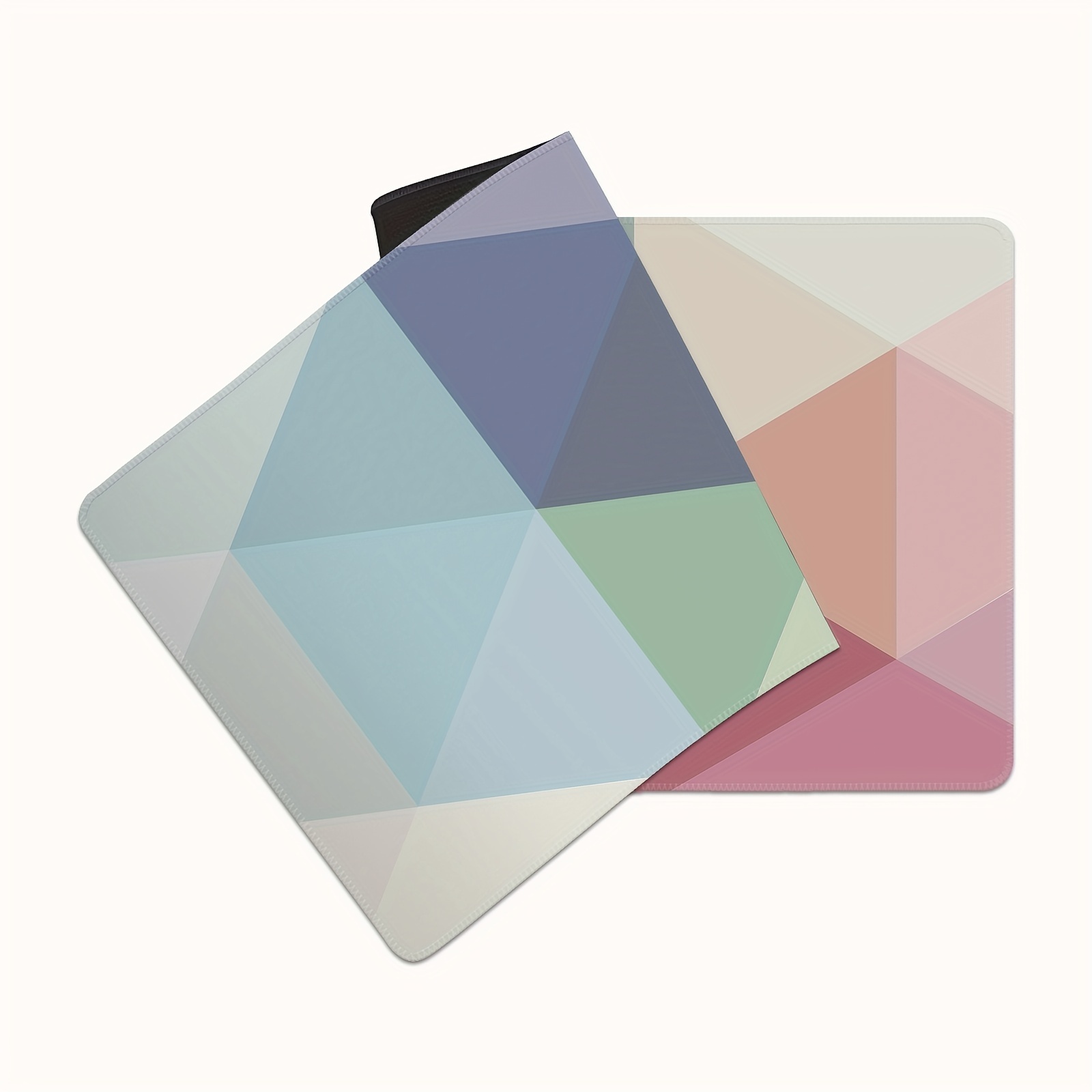 Geometric Shape Office Desk Pad Thick Edge Mouse Pad