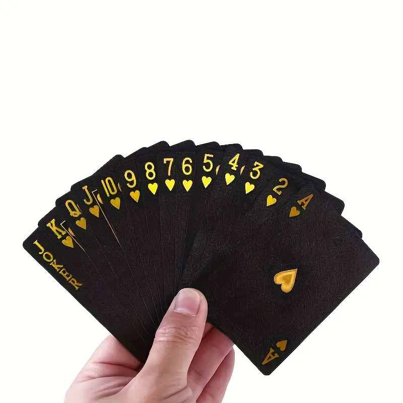 1set High Quality Waterproof Plastic Poker: For Poker And Card Game Enthusiasts, A Flexible Card Poker With A Box, Perfect For Parties, Halloween/Than