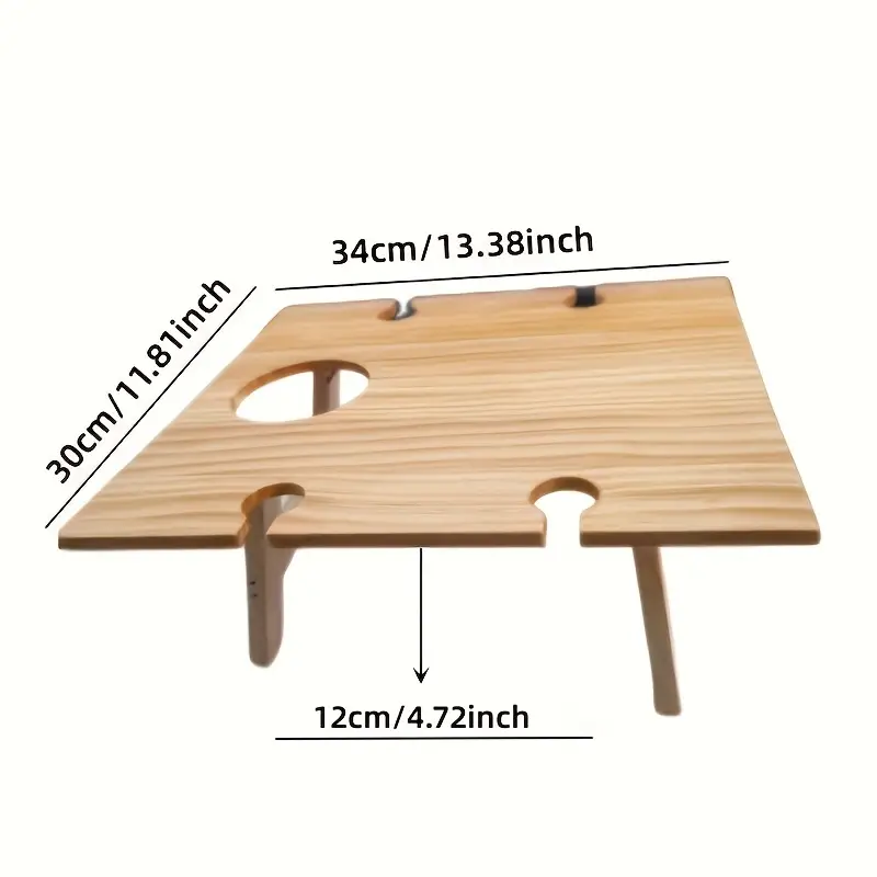 Tavolo da campo pieghevole in legno duro