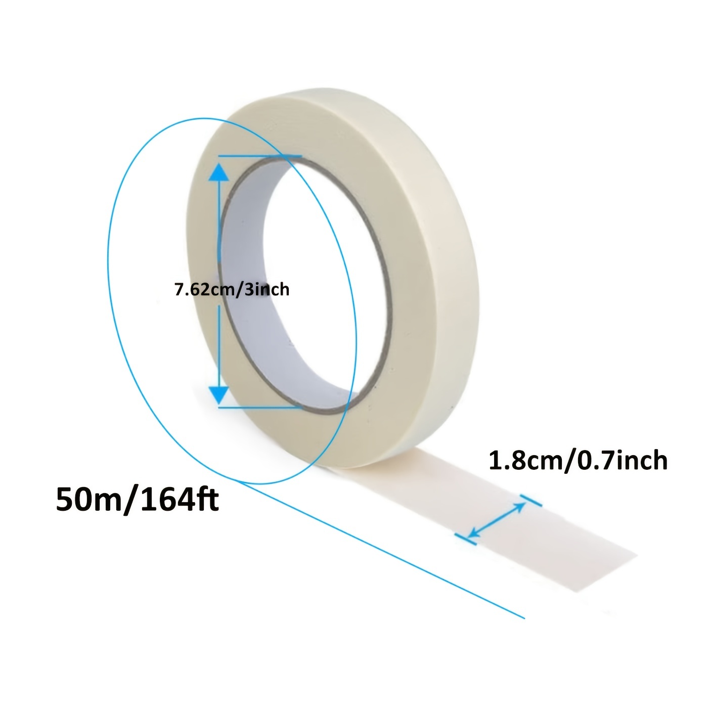 20meters White Masking Tape General Purpose Beige White - Temu