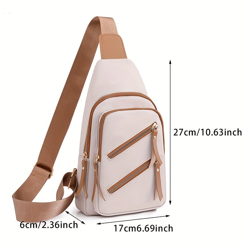 Double zip cloth handbag