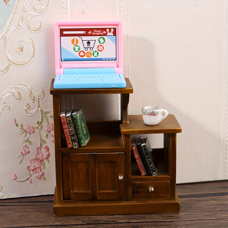 1/12 Dollhouse Storage Cabinet Display Rack Drawer Chest Home Decor