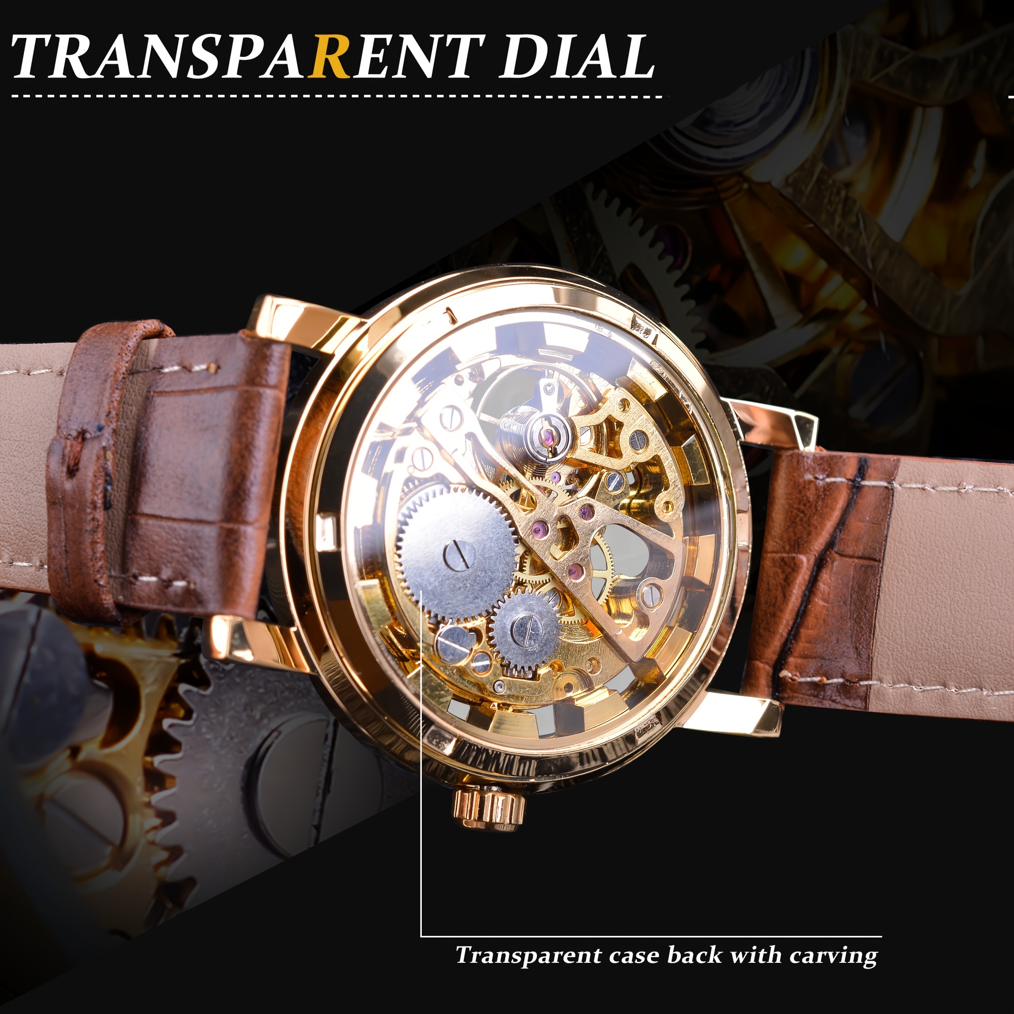 WINNER Steampunk Skeleton Watch for Men Mechanical Wristwatches Top Brand  Luxury Leather Strap Watches Mens 2022 – WINNER WATCH