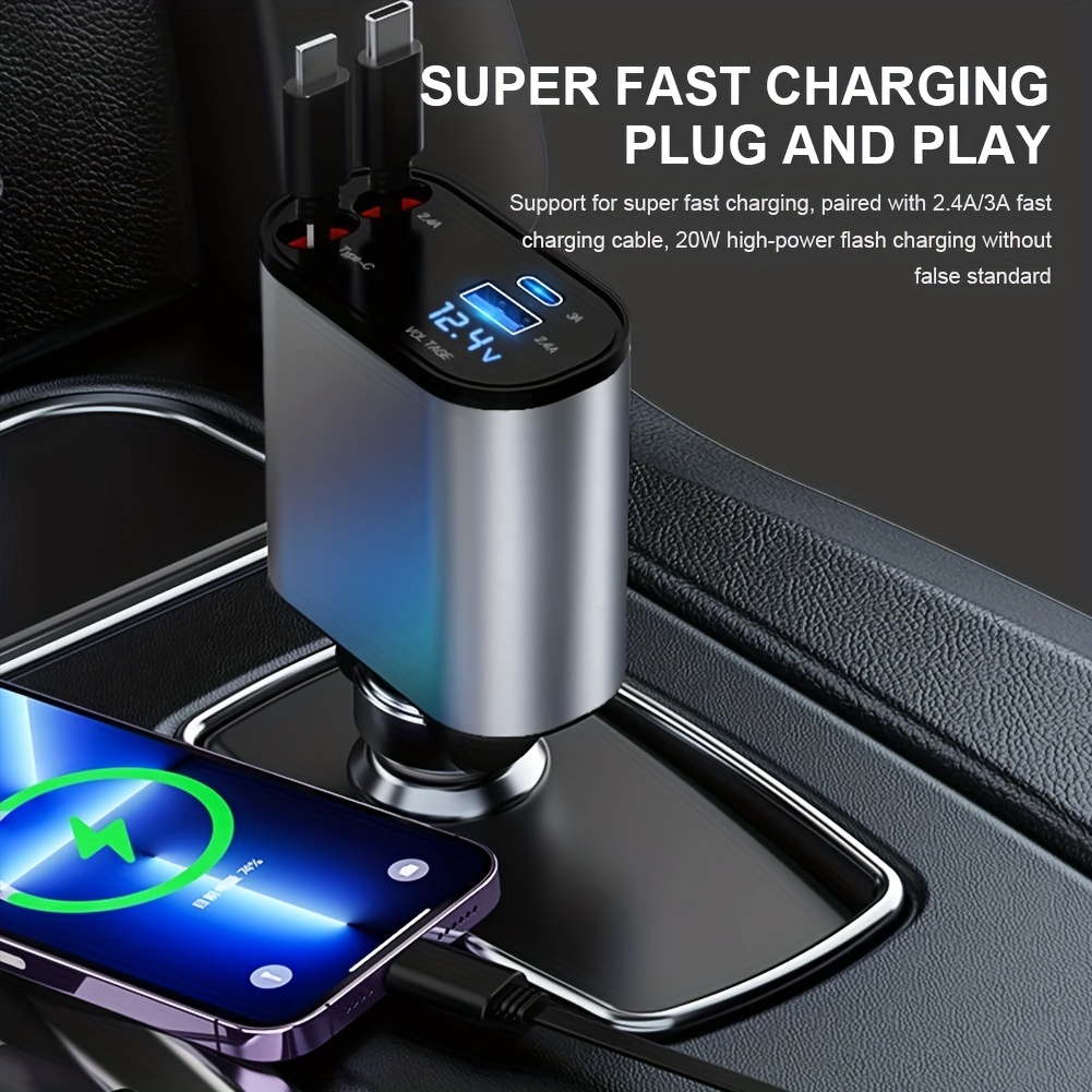Chargeur Voiture USB C 90W, Chargeur Allume Cigare USB C Rapide