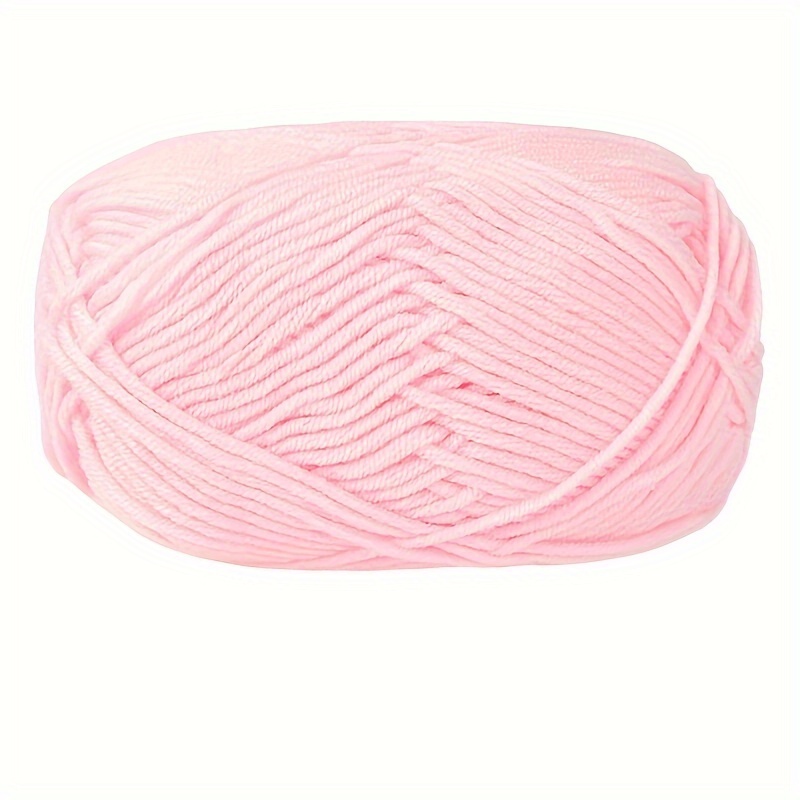 1pc Pastel Pink Crochet Yarn For Baby Hat, Scarf, Blanket