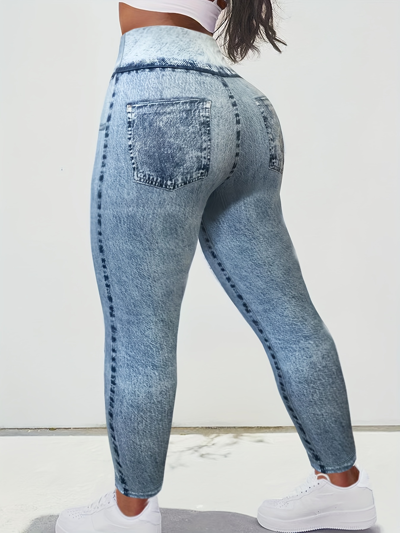 Women's Plus Size Jeggings High Waist Tummy Control Jeans