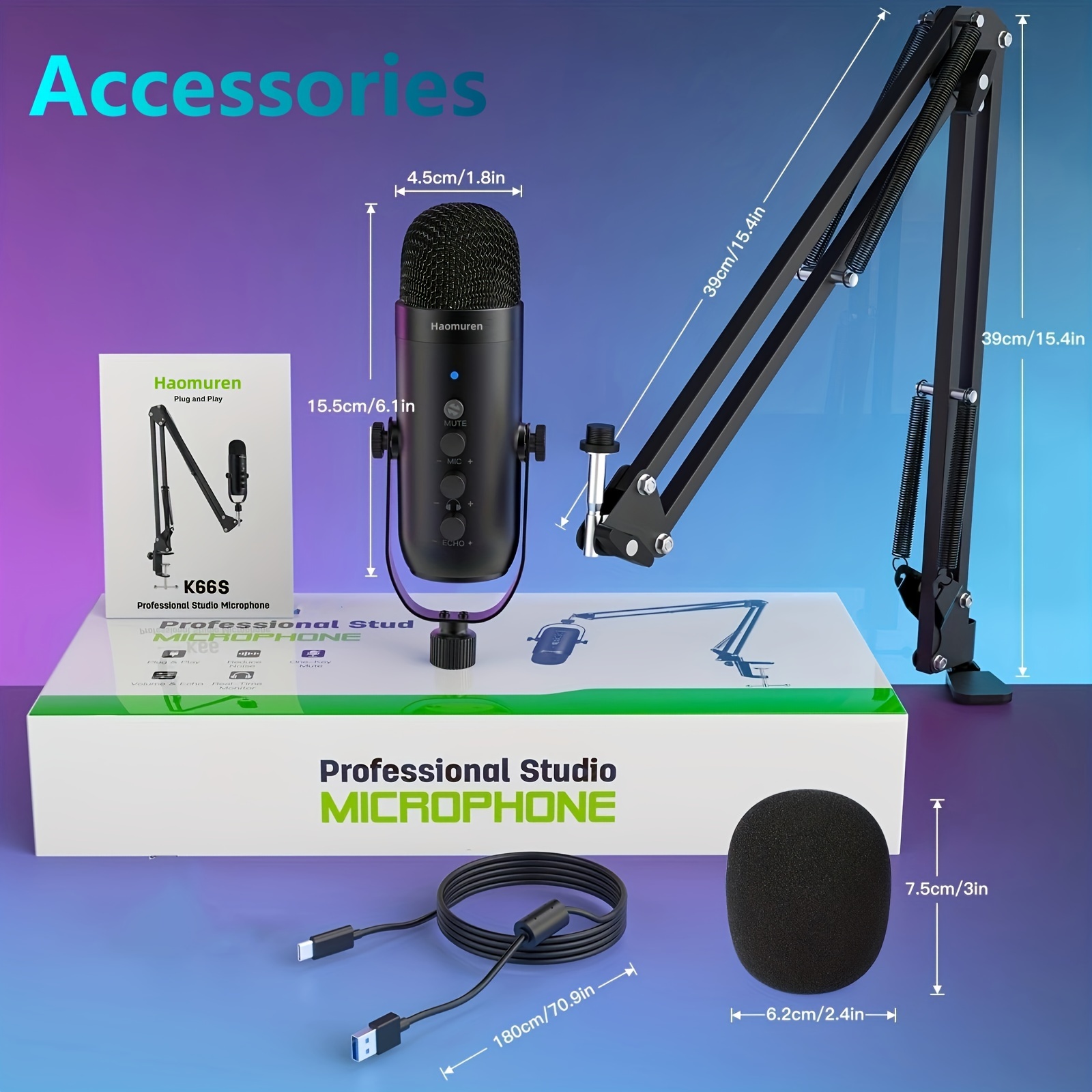 Acheter Kit de microphone de podcast de micro de jeu d'ordinateur
