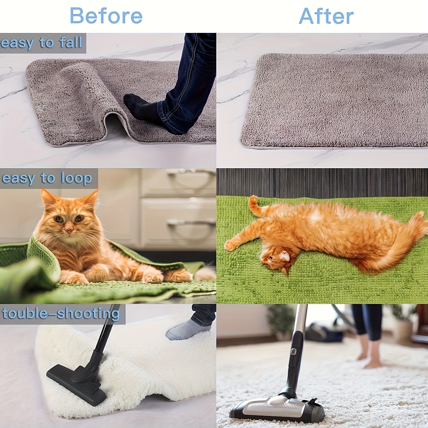 Anti slip Rug Grip Tape Reusable Carpet Pad Rug Tape Easy - Temu