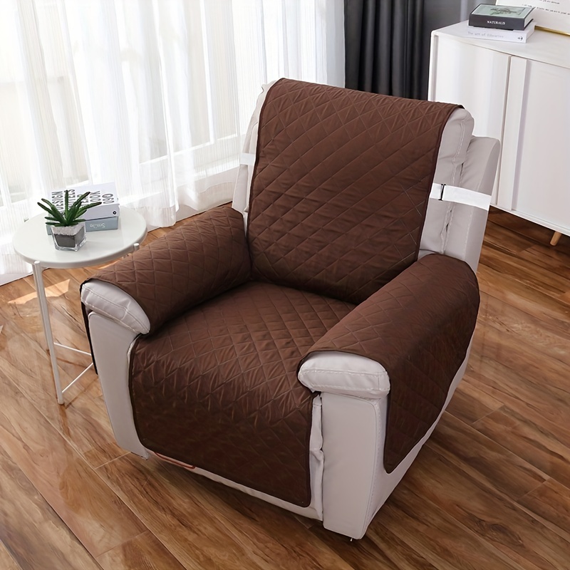 Velvet Recliner Covers Non Slip Waterproof Large Recliner Chair Covers for  Leather Chairs Reversible Recliner Sofa Cover for Living Room Recliner