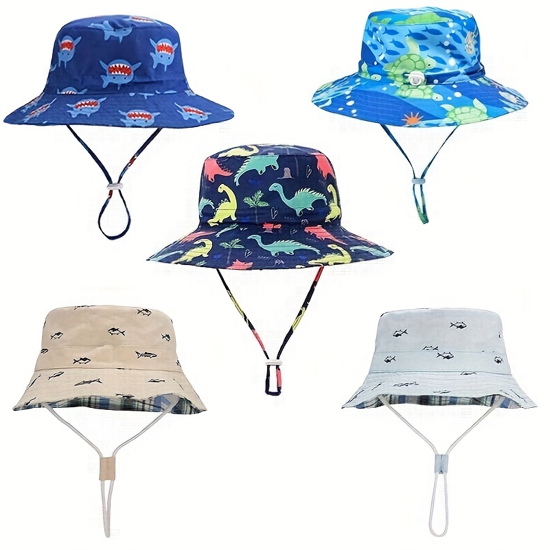 Bucket Hat 2022 New Spring Summer Animal Embroidery Panama Fisherman Cap  Baby Boys Girls Sun Hats Kids Outdoor Caps