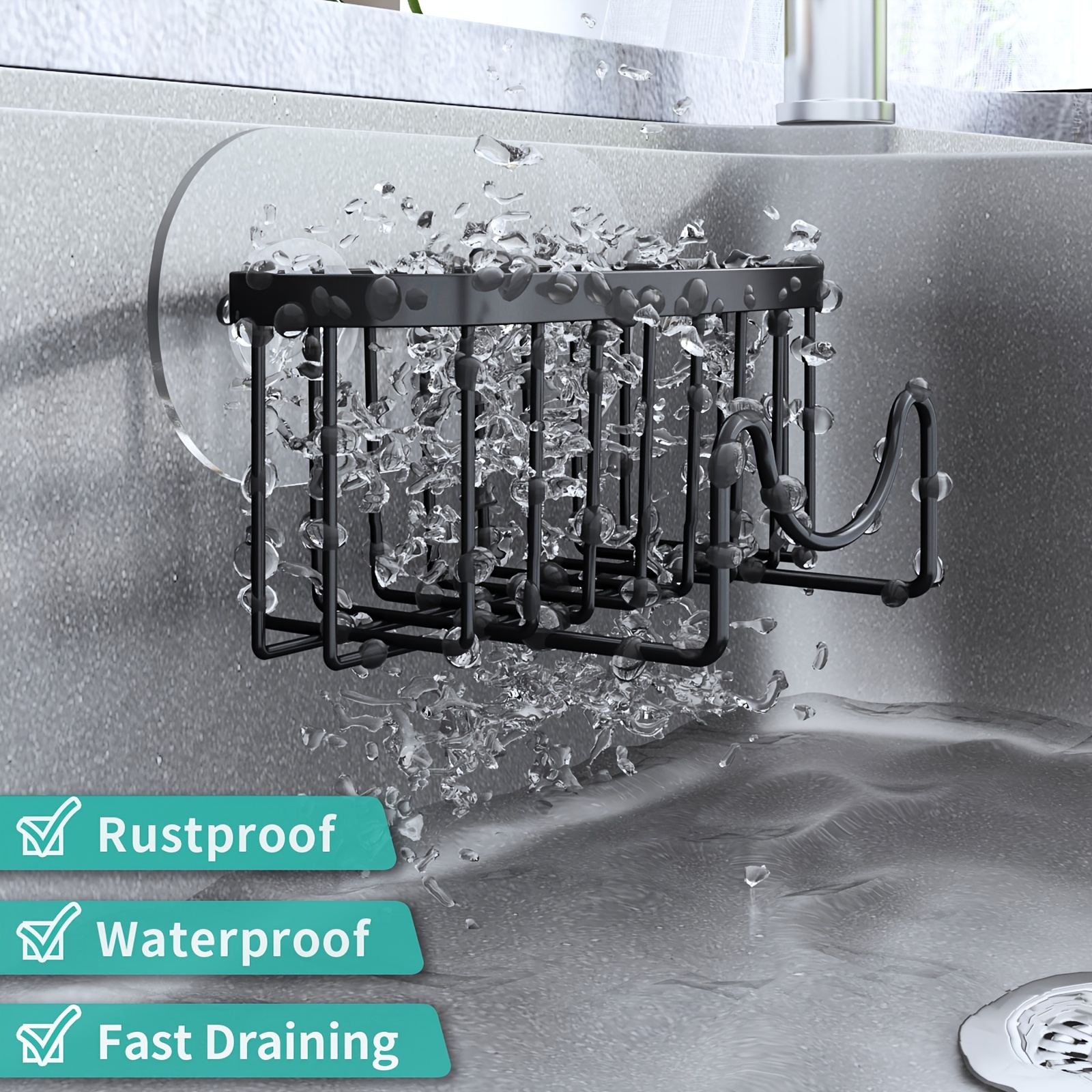Kitchen Rack Sink Sponge Drainage Rack Storage Rack