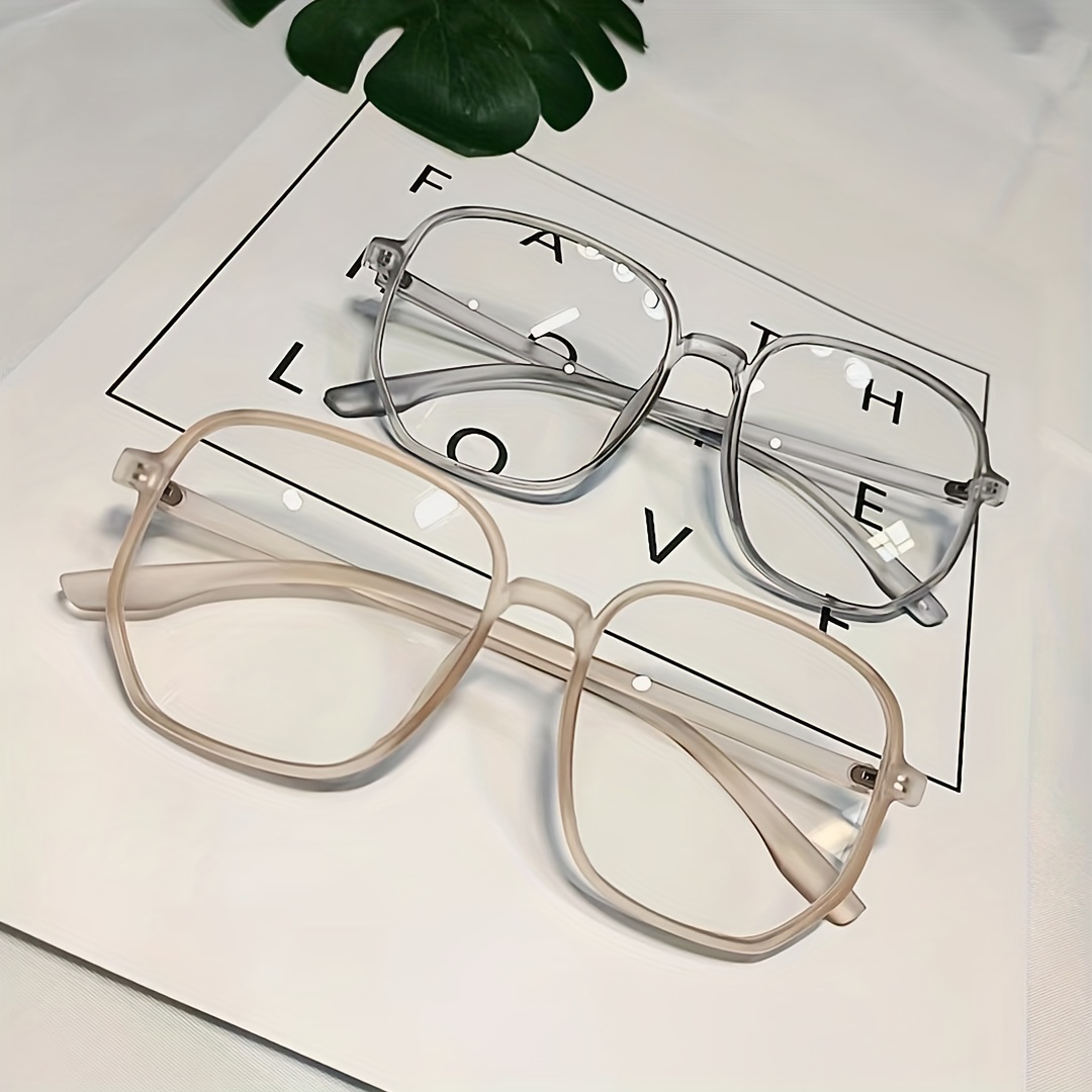 Polygon Eyeglass Frame Trendy Large Frame Blue Light Blocking
