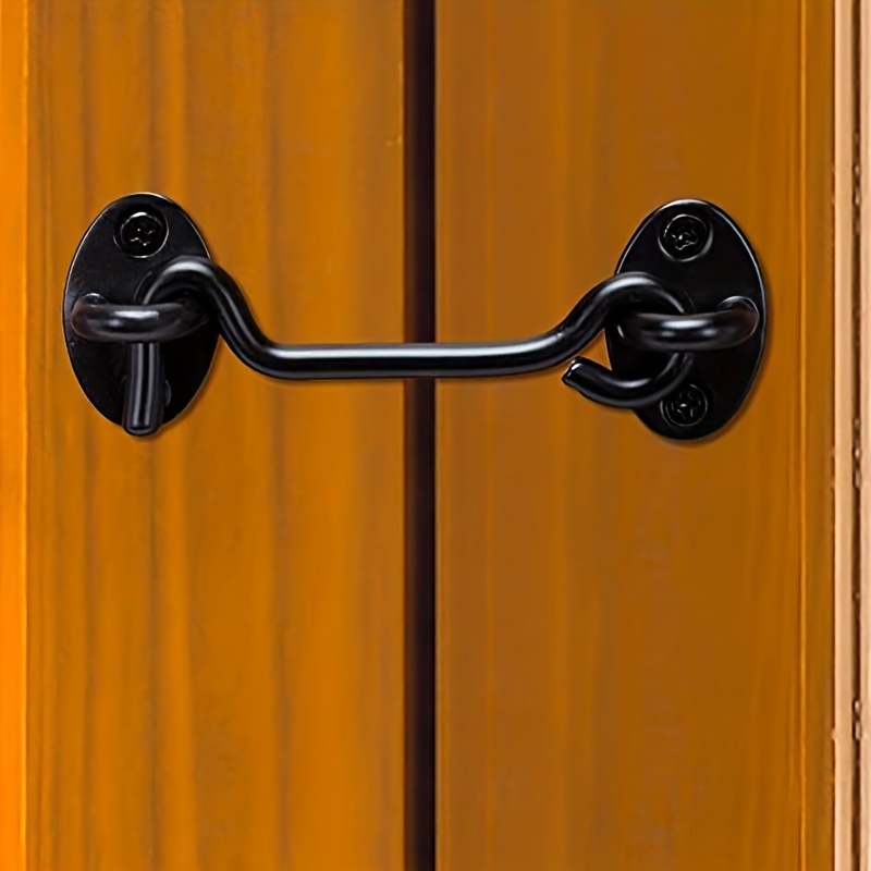 Cerradura de puerta de granero, cierre de puerta resistente de 90 grados,  pestillo de seguridad para puerta, cerradura de cerrojo de puerta corredera