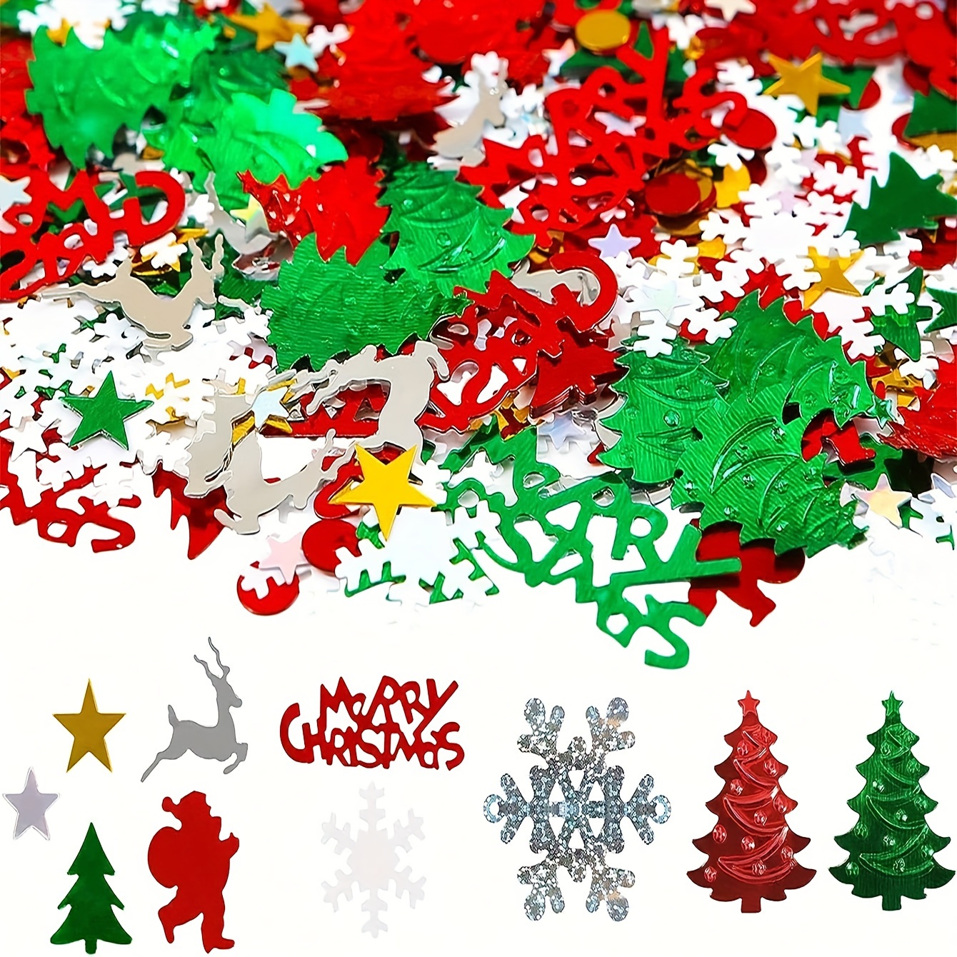 Christmas Red Glitter Alphabet Clipart