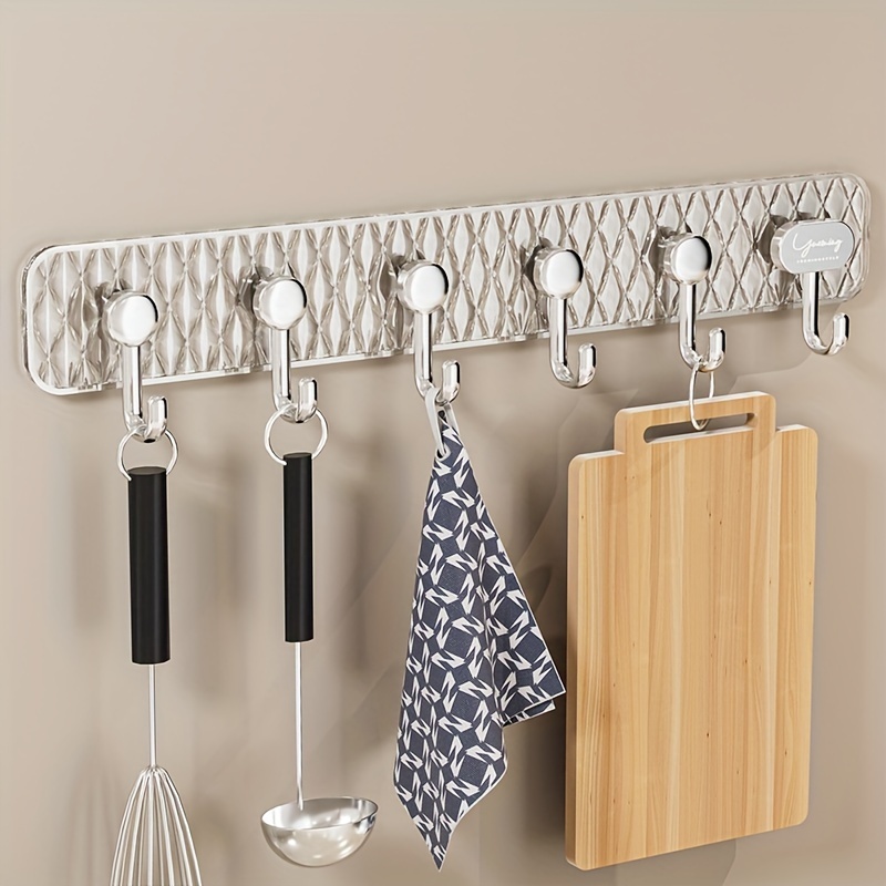 6 Row Wall Hook Light Luxury Self Adhesive Door Wall Hangers - Temu